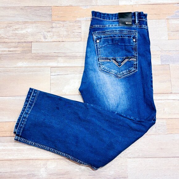 VINCENT D'AMÉRIQUE | Faded Blue Straight Leg Jeans Men’s | Size 38 * - Picture 6 of 11
